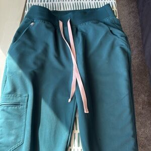 Caribbean blue, black, maroon, sky blue & grey figs Zamora high waisted.